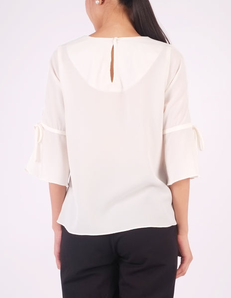 Bettina Flare Sleeves Top (Ivory)