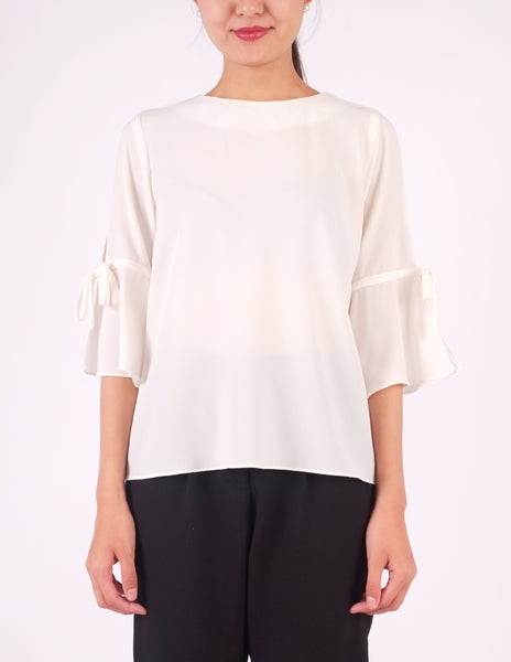 Bettina Flare Sleeves Top (Ivory)