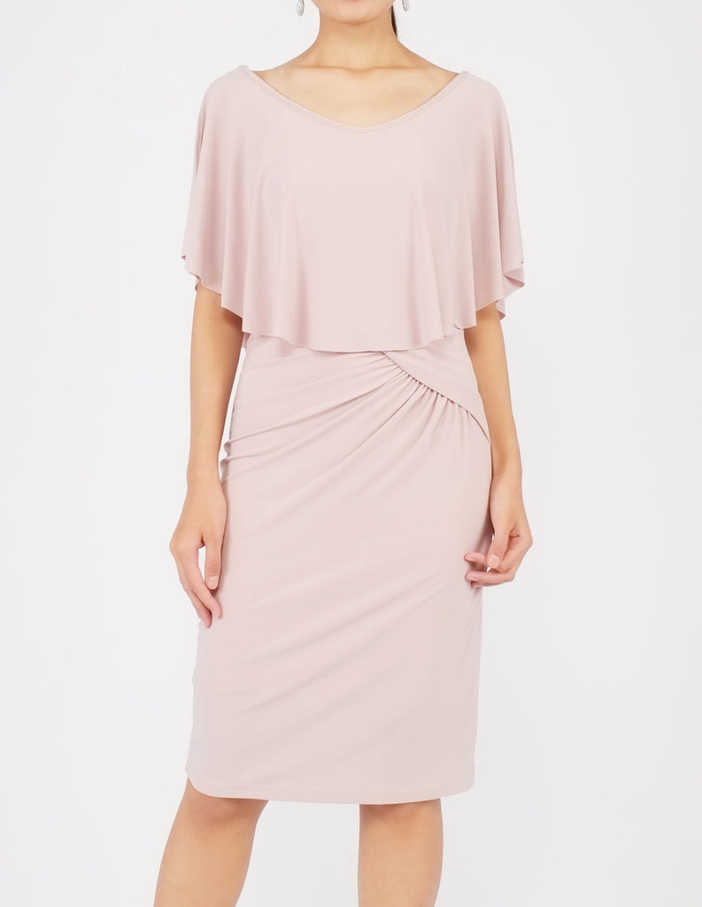 Holly Off-Shoulder Short Dress (Dusty Rose)