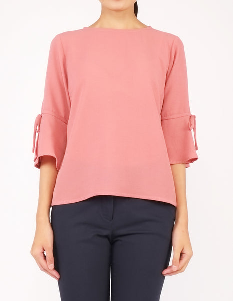 Bettina Flare Sleeves Top (Clay)
