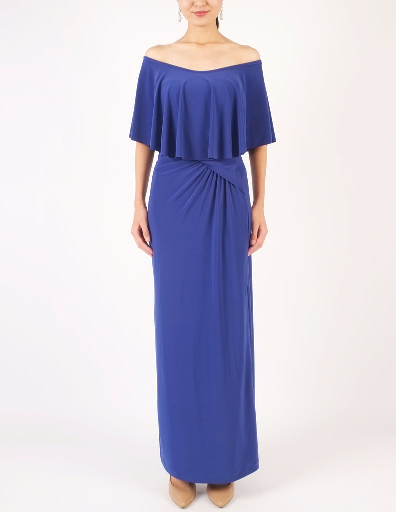 Hailey Off-Shoulder Maxi Dress (Royal Blue)