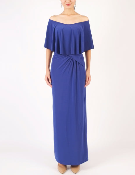 Hailey Off-Shoulder Maxi Dress (Royal Blue)