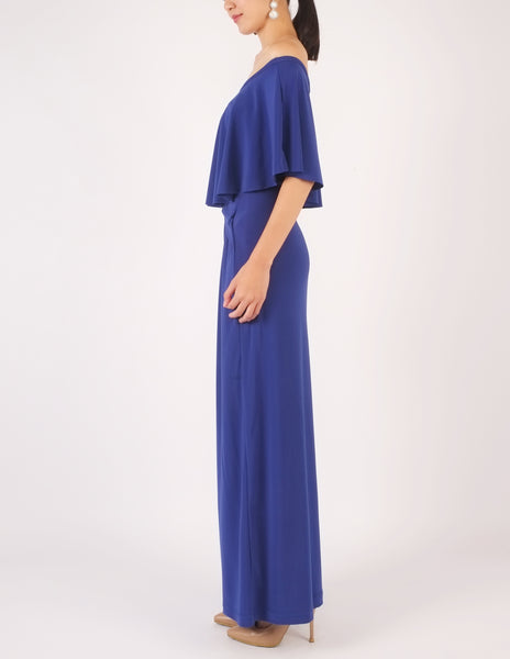 Hailey Off-Shoulder Maxi Dress (Royal Blue)