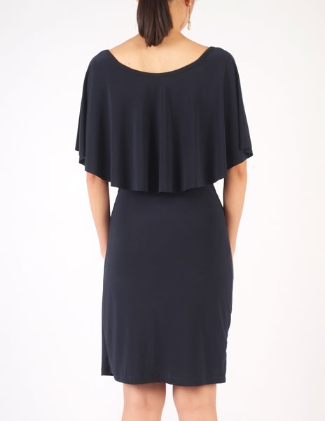 Holly Off-Shoulder Short Dress (Navy)