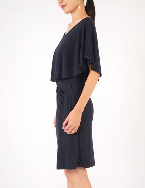 Holly Off-Shoulder Short Dress (Navy)