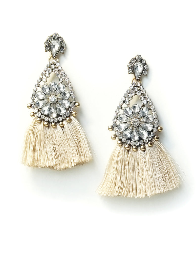 Raja Floral Tassel Earrings