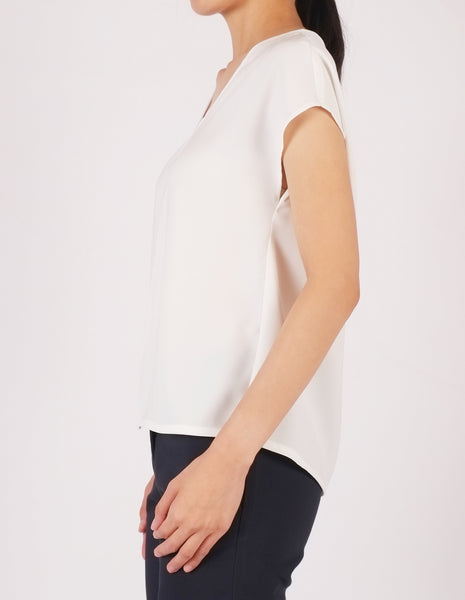 Ace V-Neck Top (Ivory)