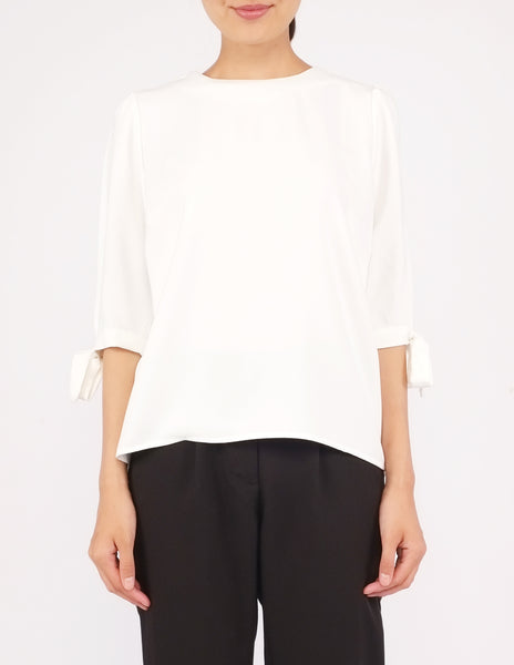 Alexy Tie-Sleeves Top (Ivory)