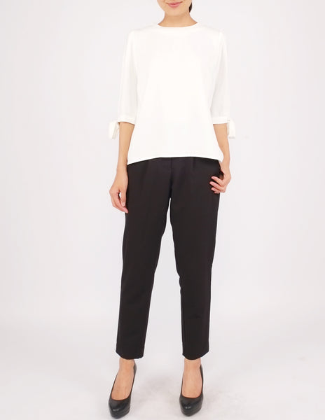 Alexy Tie-Sleeves Top (Ivory)