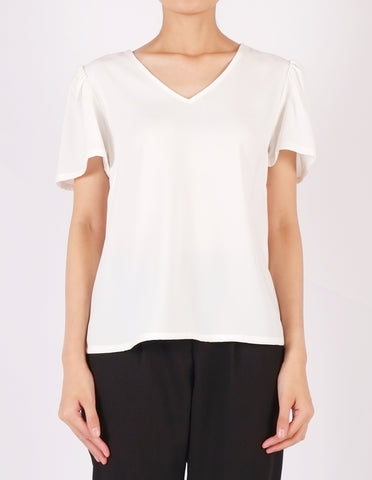 Amber Wide Sleeves Top (Ivory)