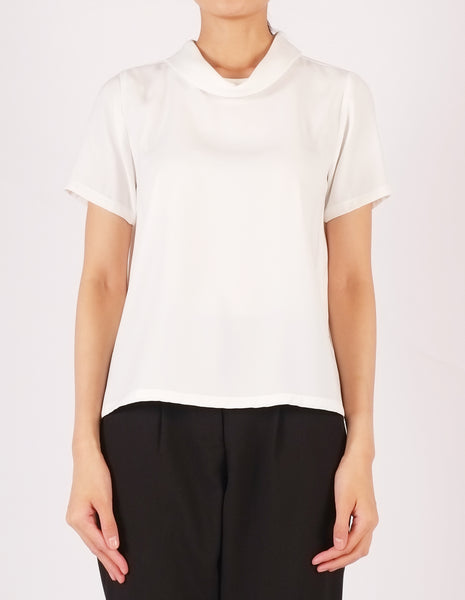 Becky Mock Neck Top (Ivory)