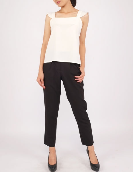 Beryl Flutter Strap Top (Ivory)