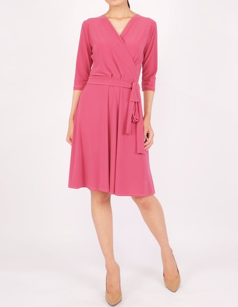 Eira Wrap Dress (Pink)