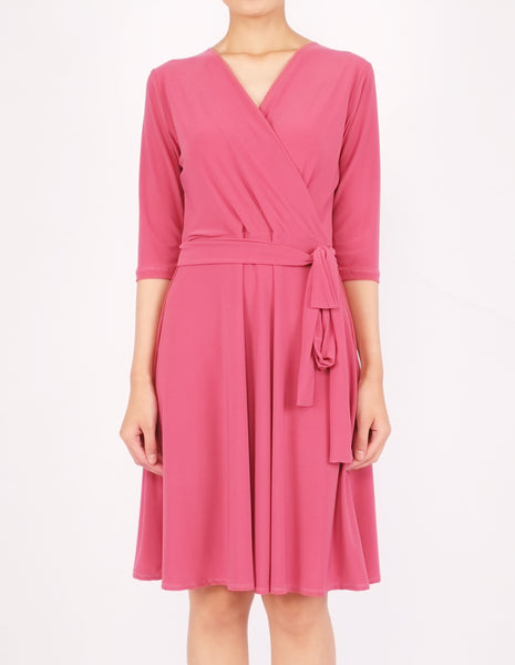 Eira Wrap Dress (Pink)