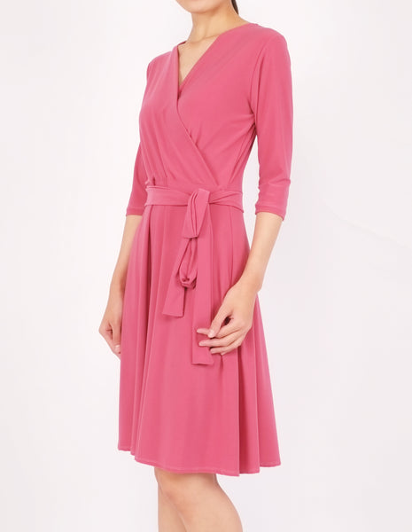 Eira Wrap Dress (Pink)