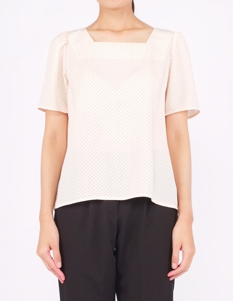 Beatriz Square Neck Top (Dotted)