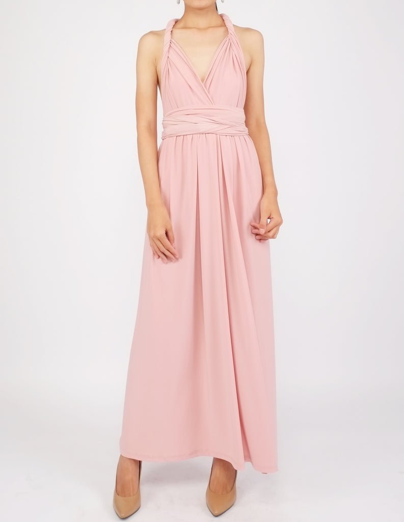infinity dress blush pink Infinity Dress/Wrap Convertible Bridesmaid Dress/Custom Size/30+ Color Extra 50 inches / Average(0-14)