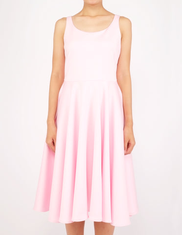 Heily Scoopneck Circle Dress (Blush Pink)