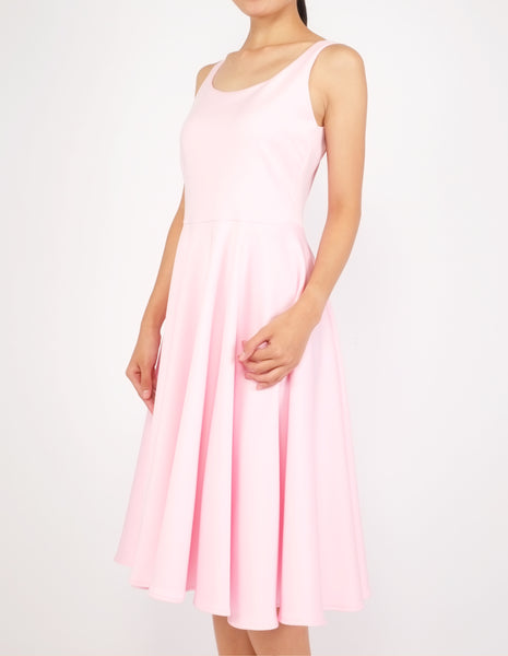 Heily Scoopneck Circle Dress (Blush Pink)