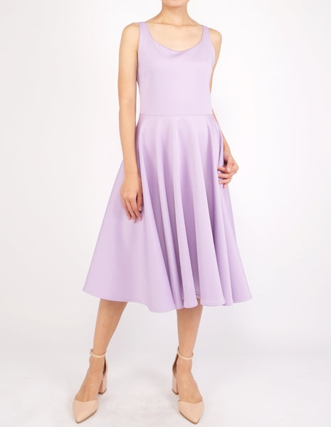 Heily Scoopneck Circle Dress (Lavender)