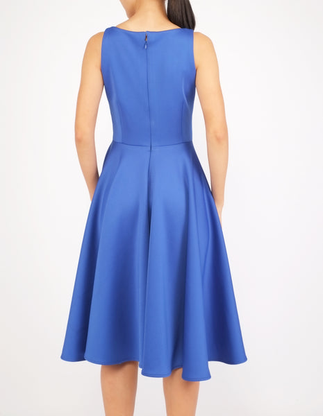 Heily Scoopneck Circle Dress (Royal Blue)
