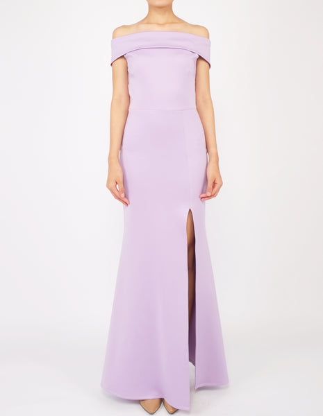 Hava Off-Shoulder Gown (Lavender)