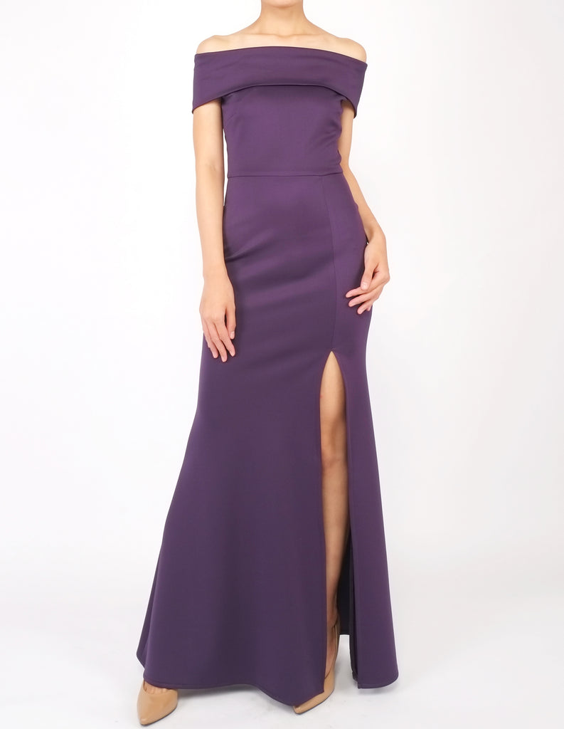 Hava Off-Shoulder Gown (Violet)