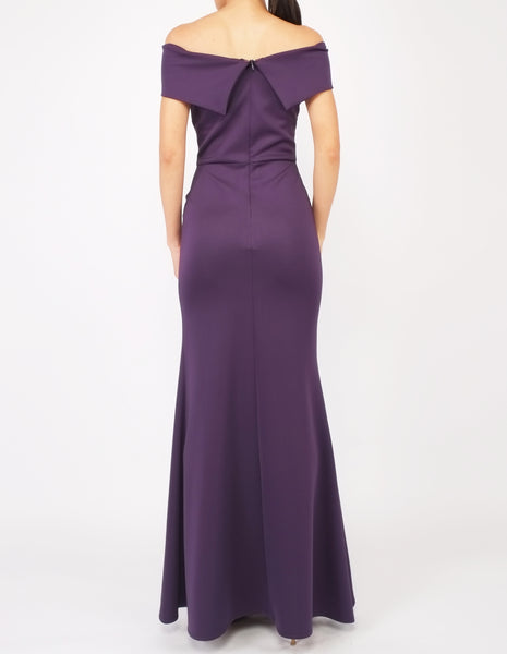 Hava Off-Shoulder Gown (Violet)