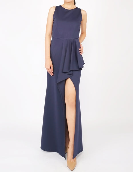 Hye Split Skirt Gown (Navy)