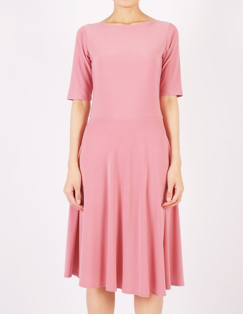Elma Skater Dress (Blush Pink)
