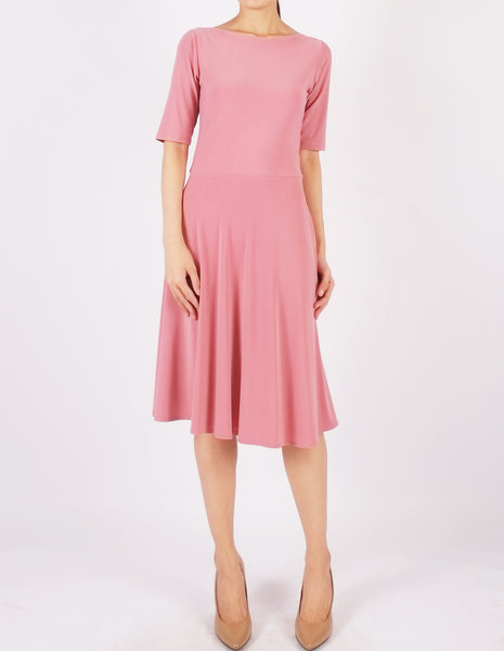 Elma Skater Dress (Blush Pink)