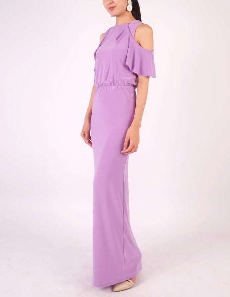 Essie Cold Shoulder Maxi Dress (Lavender)