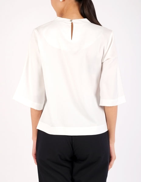 Felice Bell Sleeves Top (White)