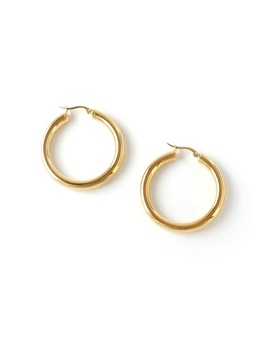 Essential Gold Hoop Earrings (1.5")