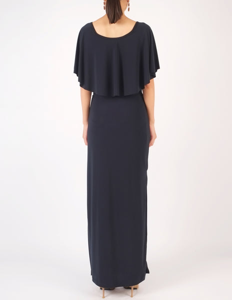 Hailey Off-Shoulder Maxi Dress (Navy)