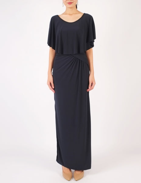 Hailey Off-Shoulder Maxi Dress (Navy)