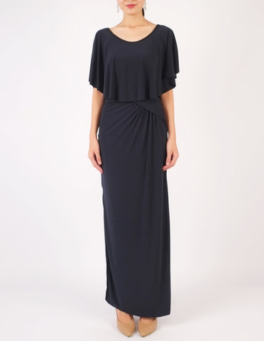 Hailey Off-Shoulder Maxi Dress (Navy)