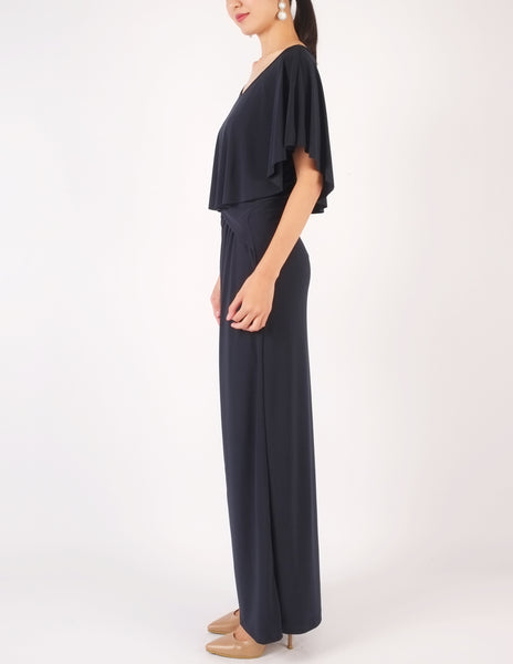 Hailey Off-Shoulder Maxi Dress (Navy)