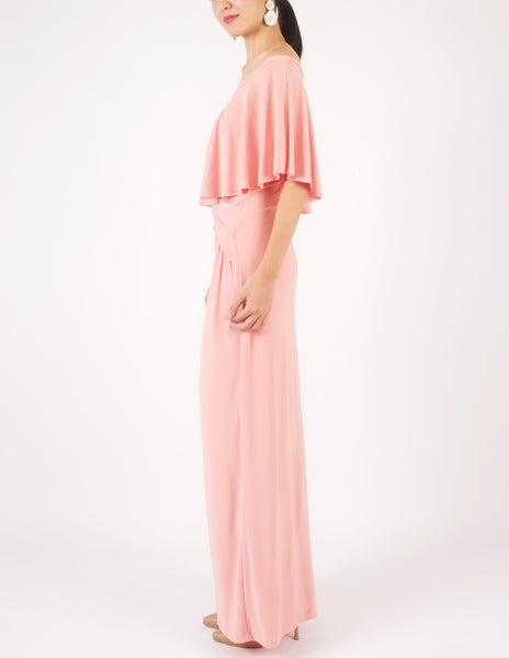 Hailey Off-Shoulder Maxi Dress (Peach)