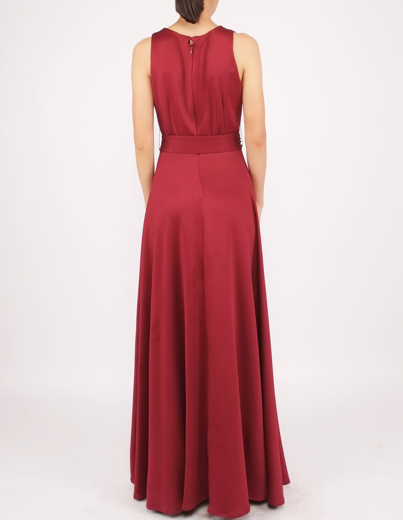 Ena Puff Sleeves Midi Dress (Maroon) – Deseo | Women's Clothing &  Accessories