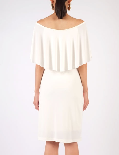 Holly Off-Shoulder Short Dress (Ivory)