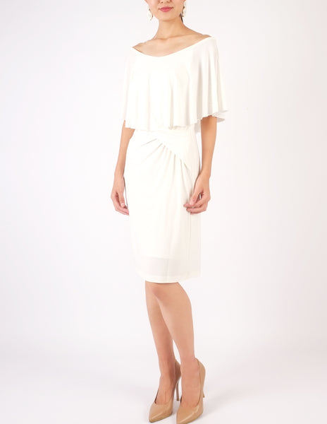 Holly Off-Shoulder Short Dress (Ivory)