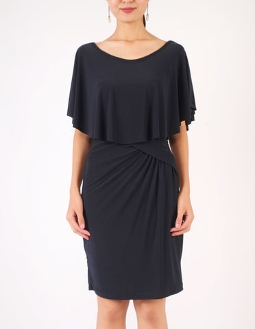Holly Off-Shoulder Short Dress (Navy)