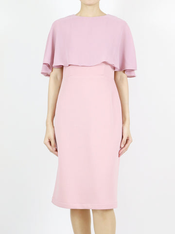 Julia Chiffon Cape Dress (Pink)