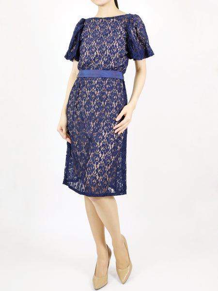 Kate Lace Dress (Navy)