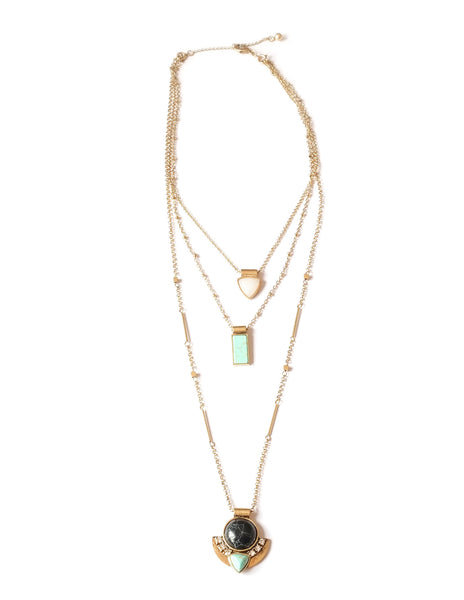 Noelle Mixed Stone Layered Necklace