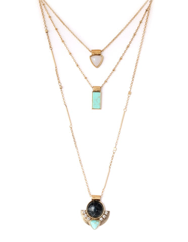 Noelle Mixed Stone Layered Necklace