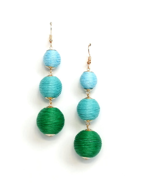 Perry Ombre Ball Drop Earrings (Colors Available)