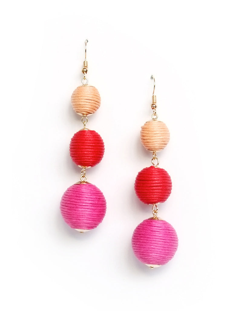 Perry Ombre Ball Drop Earrings (Colors Available)