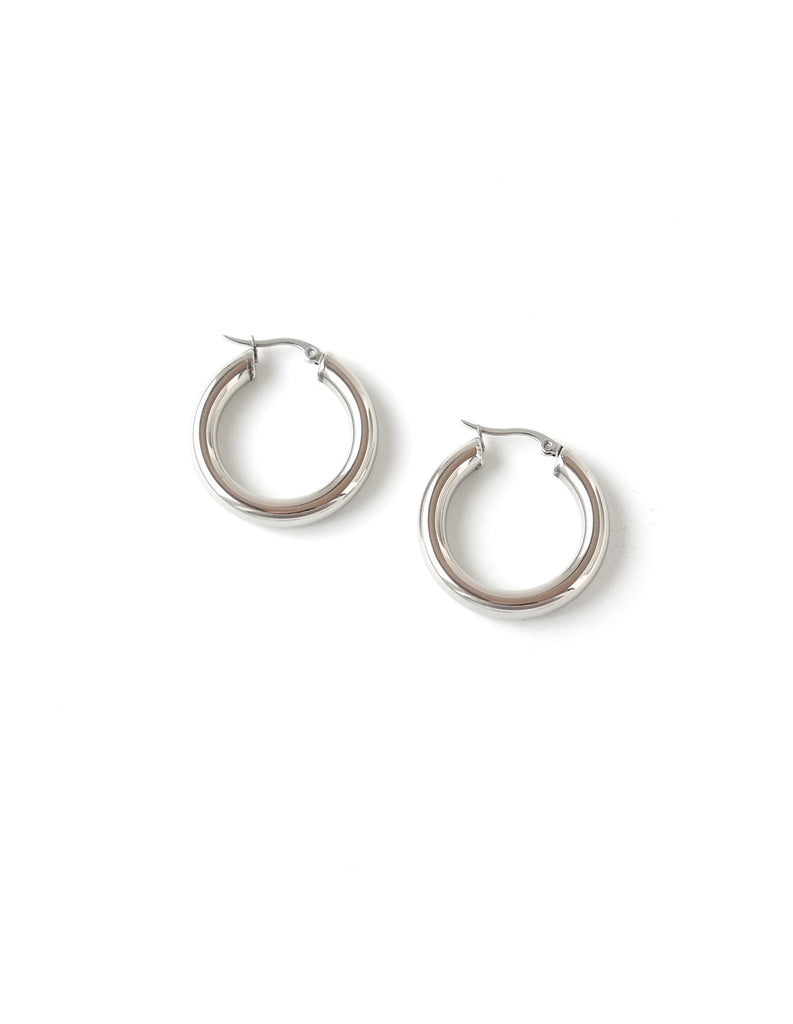 Essential Silver Hoop Earrings (1.25")